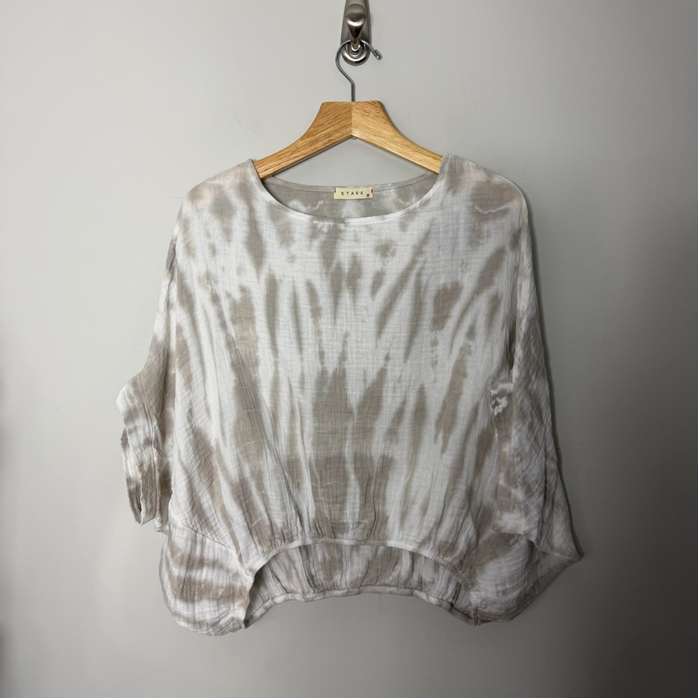 Stark X Kimono Tie Dye gauze Cotton Shirt Loose Fit Small 68